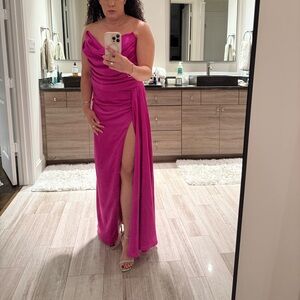 R2 Strapless Magenta Dress